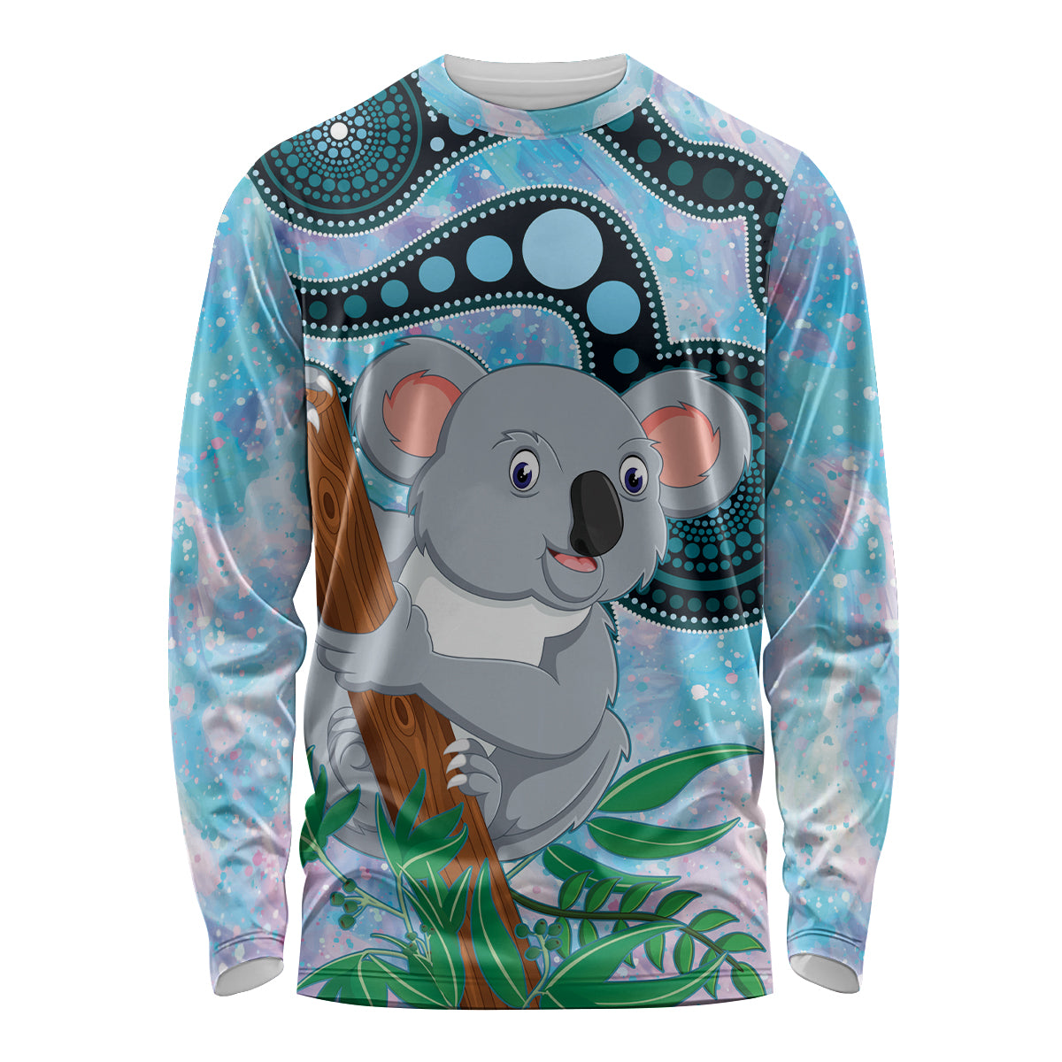 Australia Opal Koala Long Sleeve Shirt Aussie Aboriginal Art