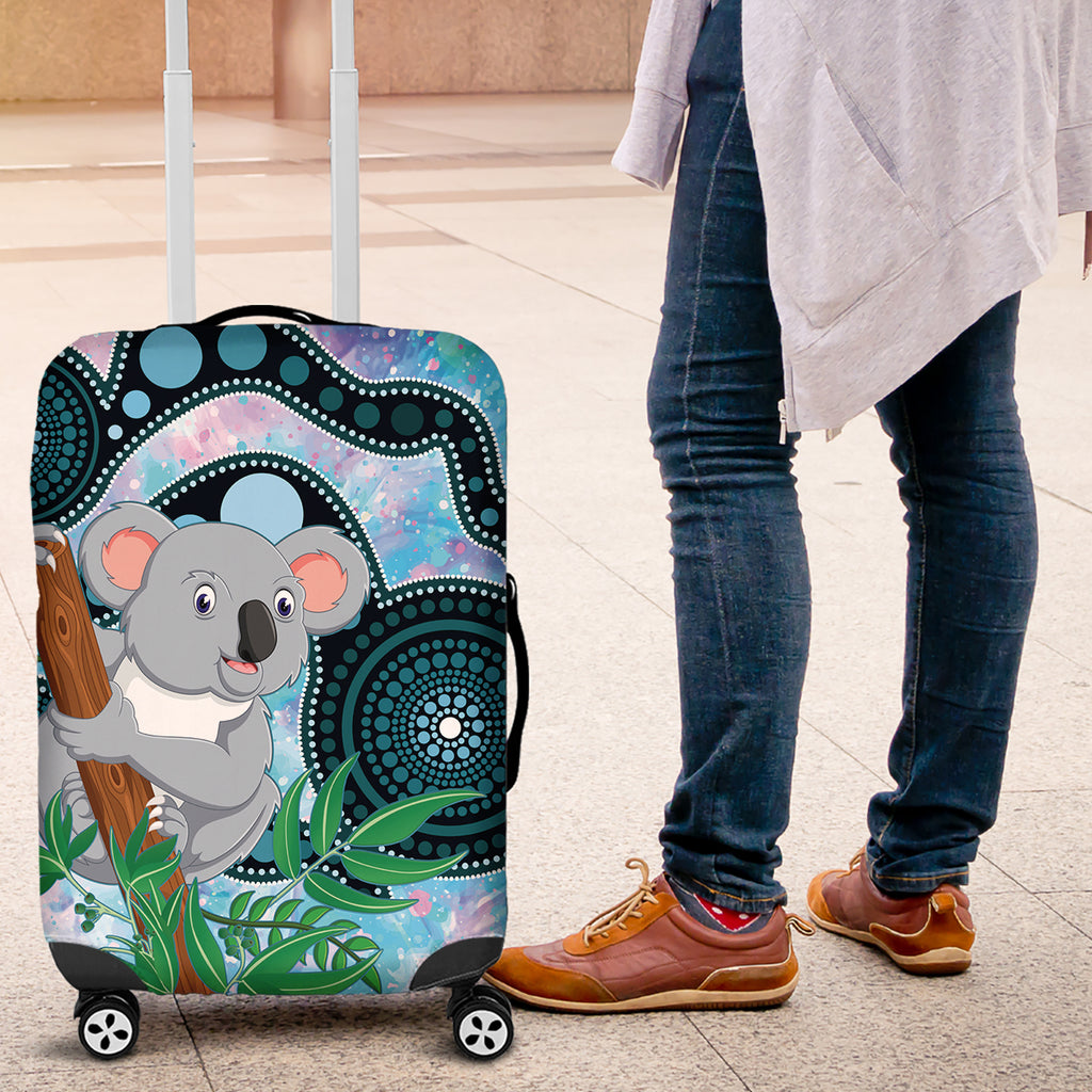 Australia Opal Koala Luggage Cover Aussie Aboriginal Art