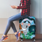 Australia Opal Koala Luggage Cover Aussie Aboriginal Art