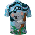 Australia Opal Koala Polo Shirt Aussie Aboriginal Art