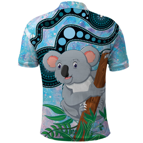 Australia Opal Koala Polo Shirt Aussie Aboriginal Art