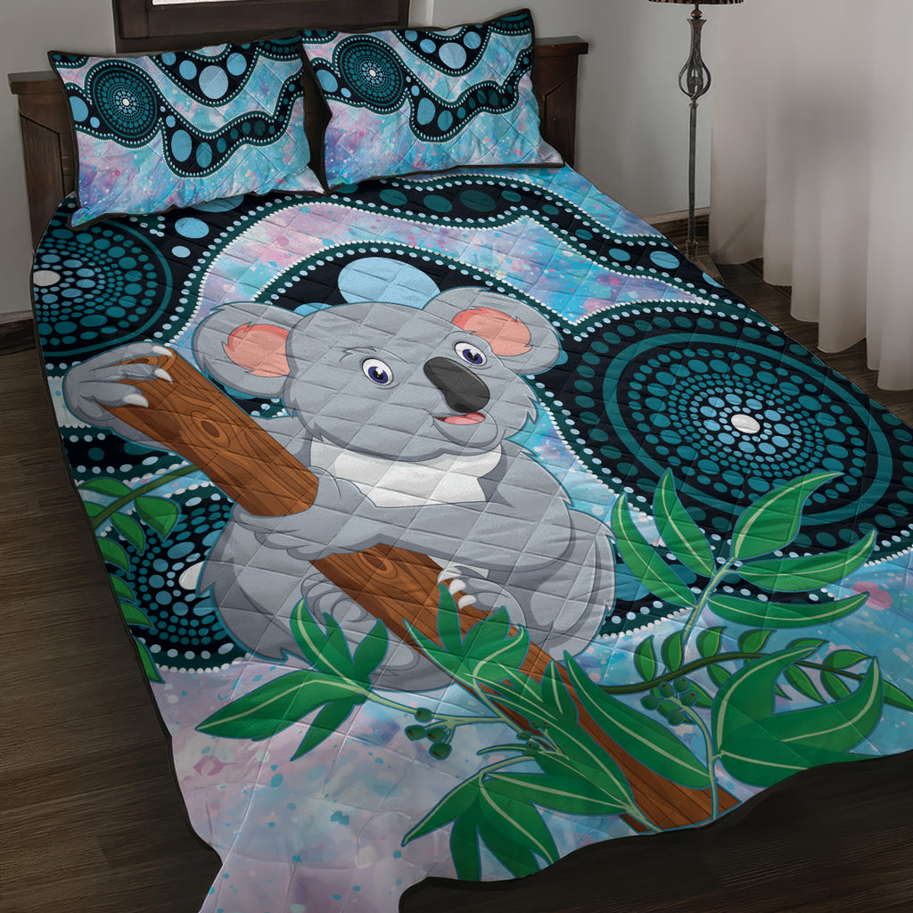 Australia Opal Koala Quilt Bed Set Aussie Aboriginal Art