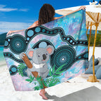 Australia Opal Koala Sarong Aussie Aboriginal Art