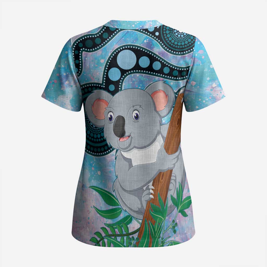Australia Opal Koala Scrub Top Aussie Aboriginal Art - Aussie Hoodie