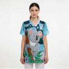 Australia Opal Koala Scrub Top Aussie Aboriginal Art - Aussie Hoodie