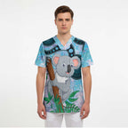 Australia Opal Koala Scrub Top Aussie Aboriginal Art - Aussie Hoodie