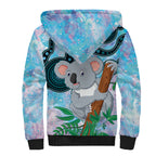 Australia Opal Koala Sherpa Hoodie Aussie Aboriginal Art