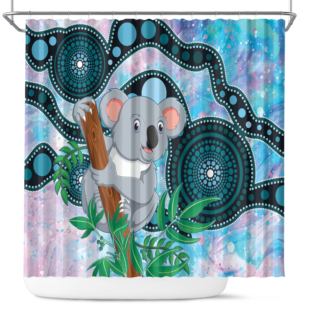 Australia Opal Koala Shower Curtain Aussie Aboriginal Art