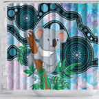 Australia Opal Koala Shower Curtain Aussie Aboriginal Art