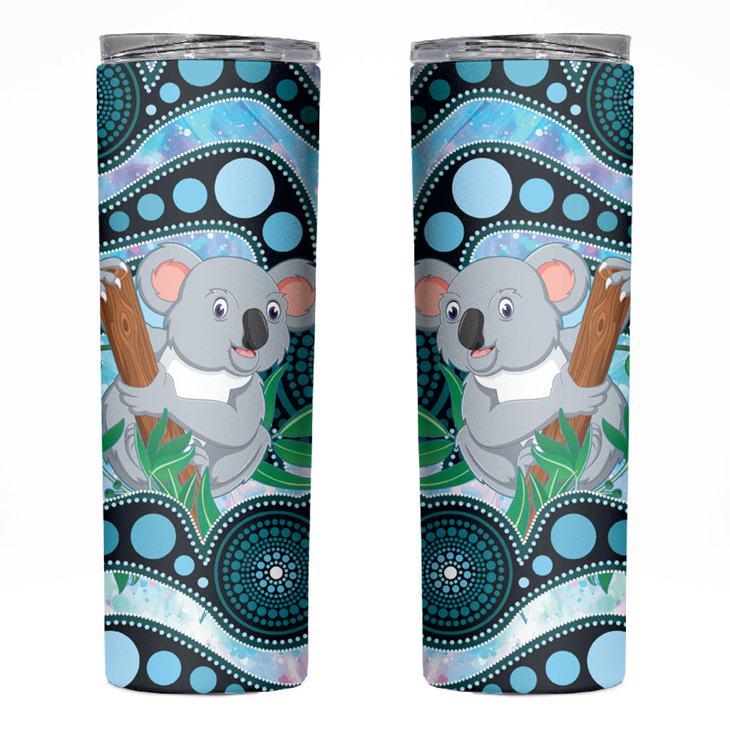 Australia Opal Koala Skinny Tumbler Aussie Aboriginal Art