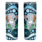 Australia Opal Koala Skinny Tumbler Aussie Aboriginal Art