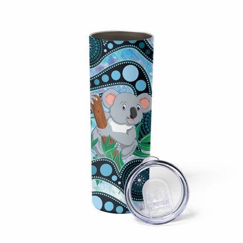 Australia Opal Koala Skinny Tumbler Aussie Aboriginal Art