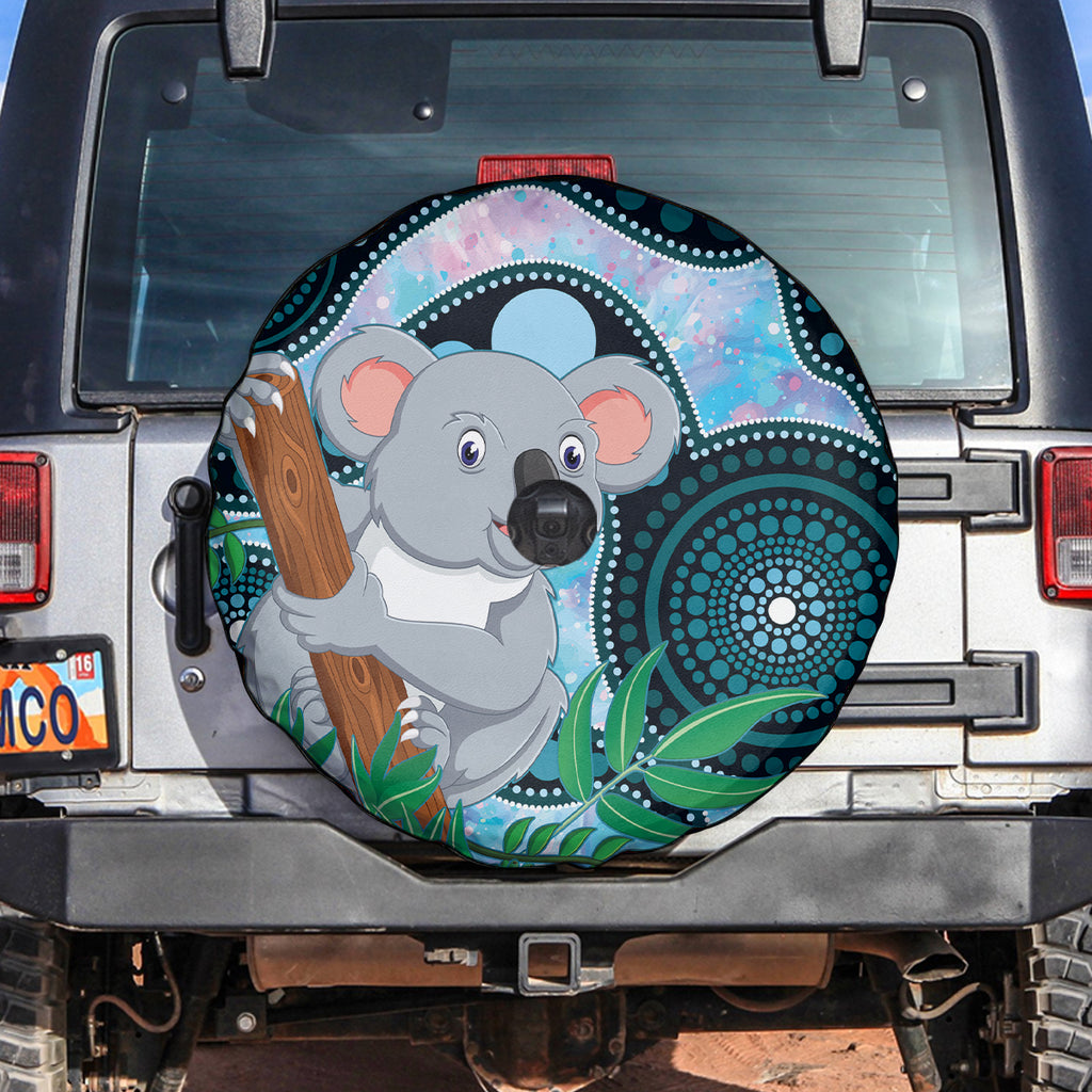Australia Opal Koala Spare Tire Cover Aussie Aboriginal Art
