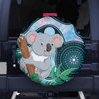 Australia Opal Koala Spare Tire Cover Aussie Aboriginal Art