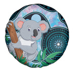 Australia Opal Koala Spare Tire Cover Aussie Aboriginal Art