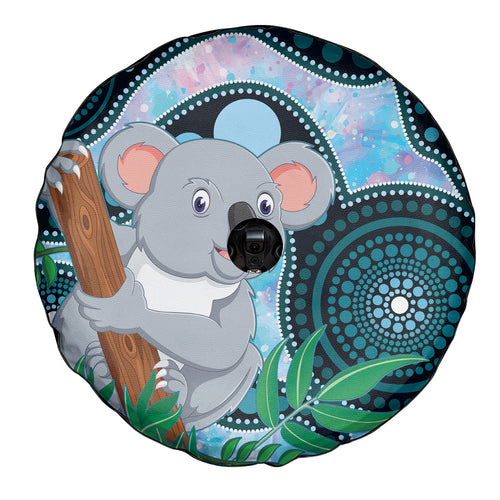 Australia Opal Koala Spare Tire Cover Aussie Aboriginal Art