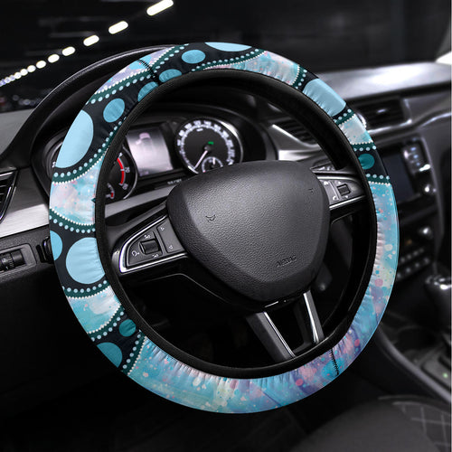 Australia Opal Koala Steering Wheel Cover Aussie Aboriginal Art