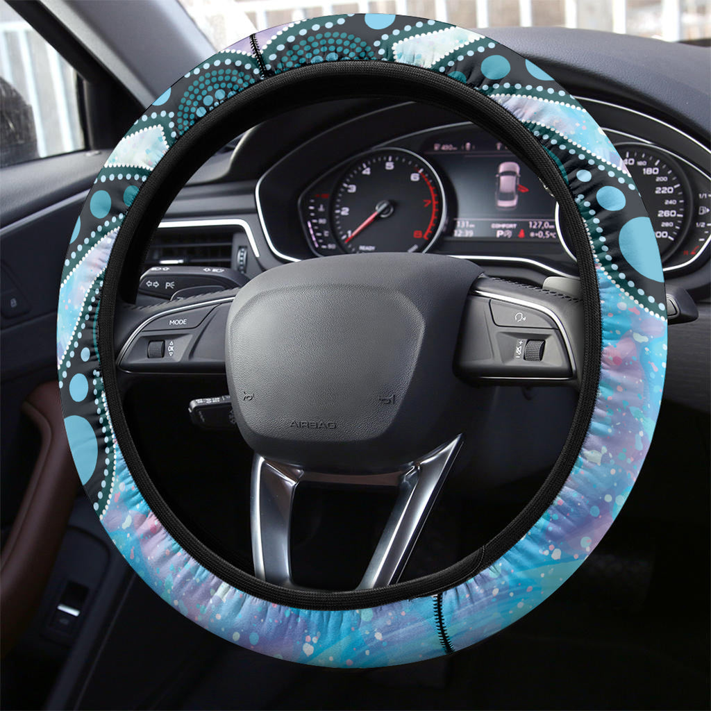 Australia Opal Koala Steering Wheel Cover Aussie Aboriginal Art