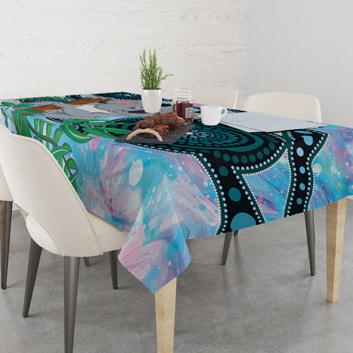 Australia Opal Koala Tablecloth Aussie Aboriginal Art
