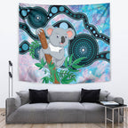 Australia Opal Koala Tapestry Aussie Aboriginal Art