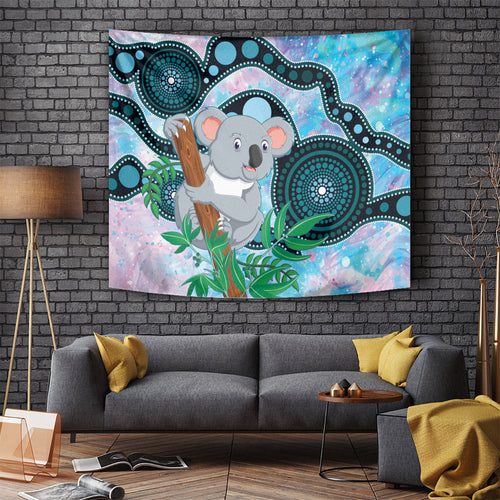 Australia Opal Koala Tapestry Aussie Aboriginal Art