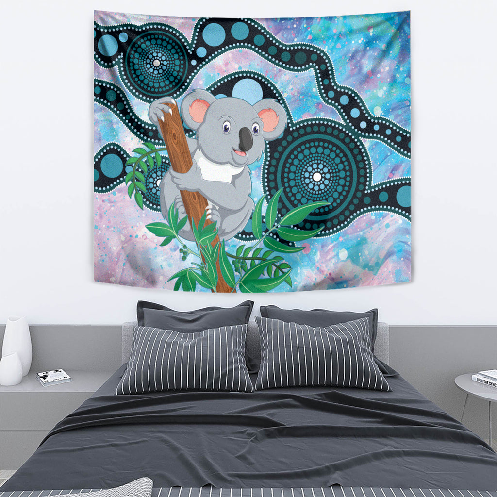 Australia Opal Koala Tapestry Aussie Aboriginal Art