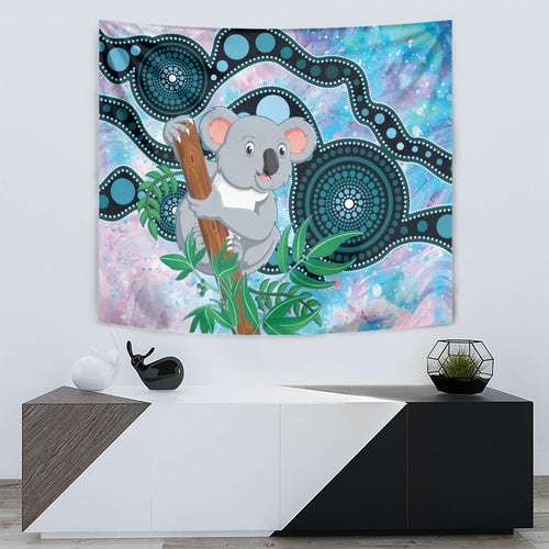 Australia Opal Koala Tapestry Aussie Aboriginal Art
