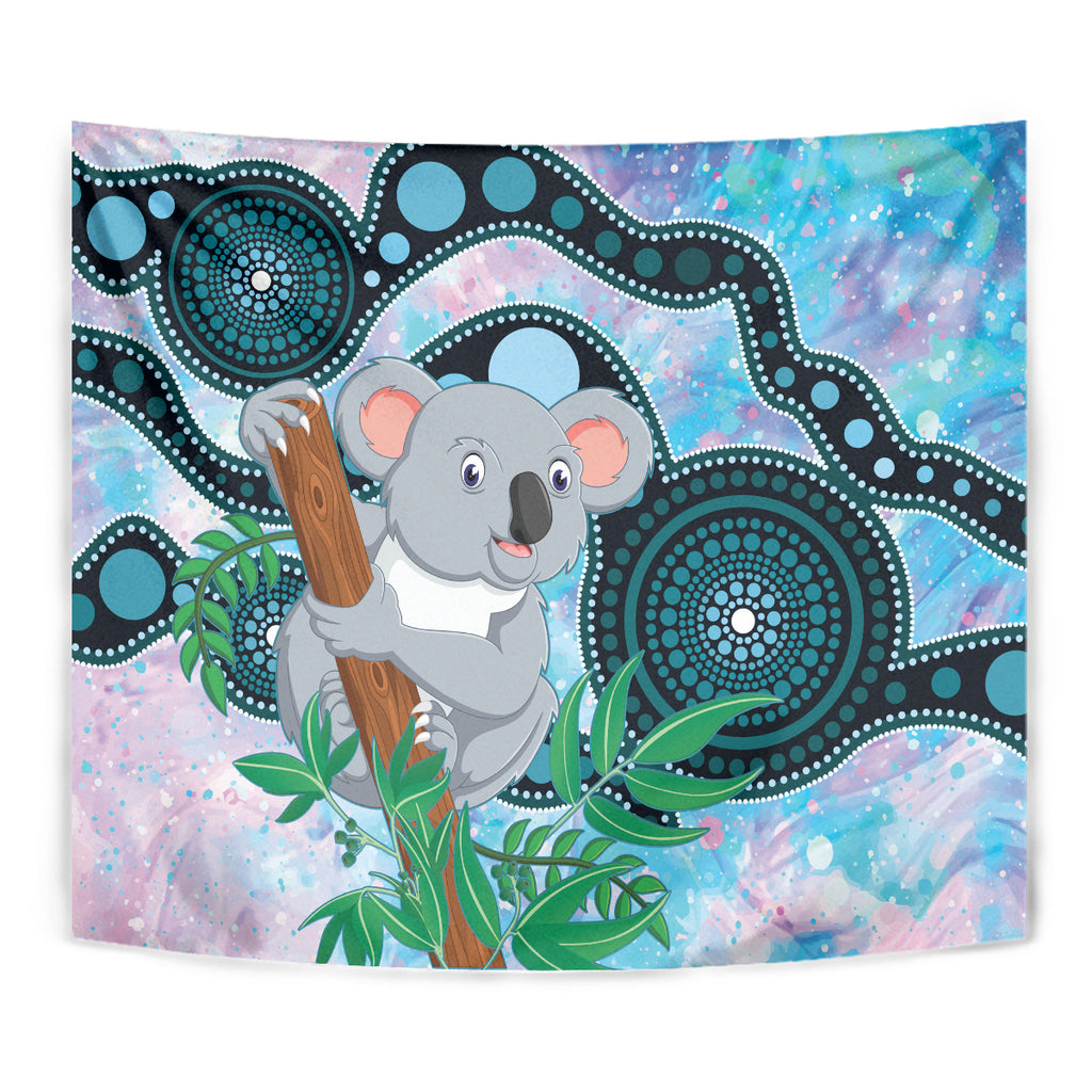 Australia Opal Koala Tapestry Aussie Aboriginal Art