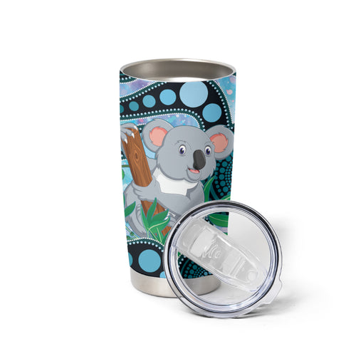 Australia Opal Koala Tumbler Cup Aussie Aboriginal Art