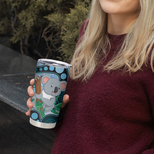 Australia Opal Koala Tumbler Cup Aussie Aboriginal Art