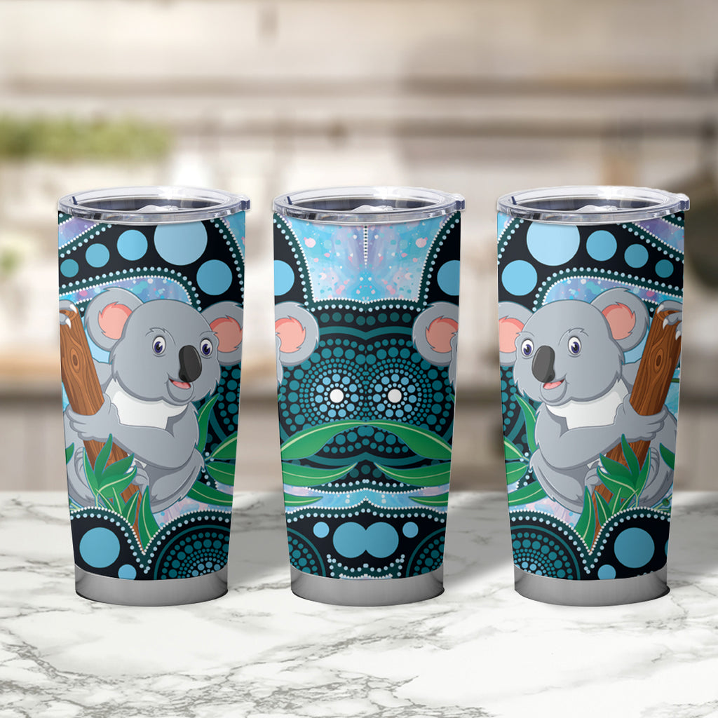 Australia Opal Koala Tumbler Cup Aussie Aboriginal Art