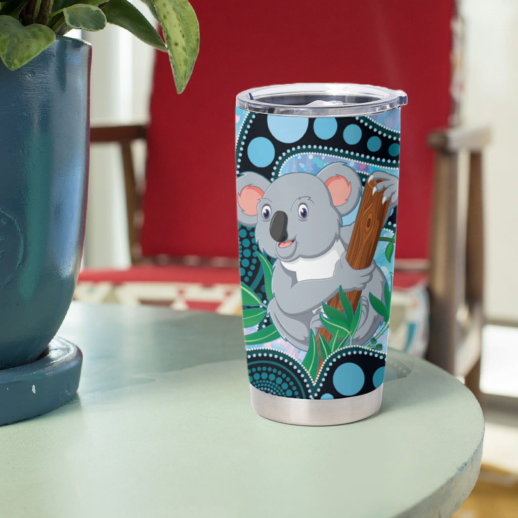 Australia Opal Koala Tumbler Cup Aussie Aboriginal Art