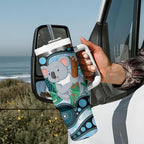 Australia Opal Koala Tumbler With Handle Aussie Aboriginal Art