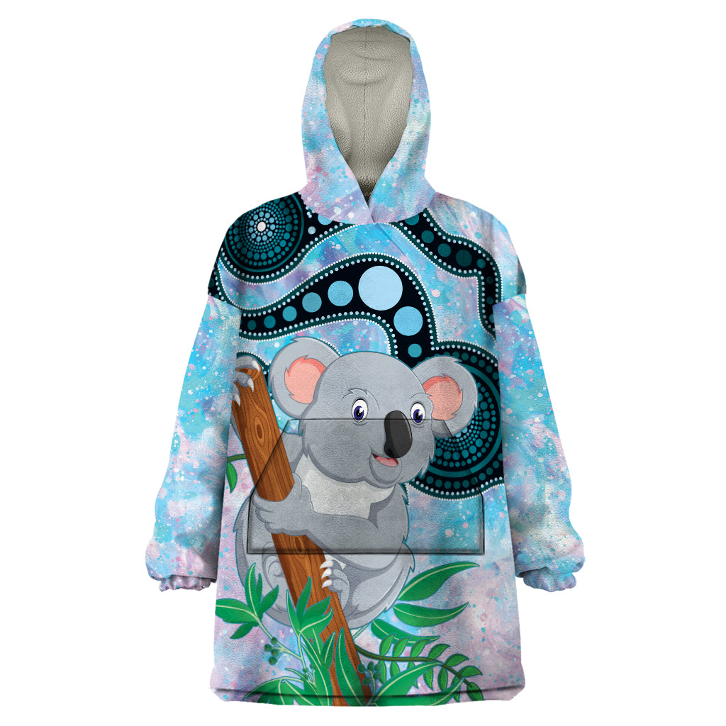 Australia Opal Koala Wearable Blanket Hoodie Aussie Aboriginal Art