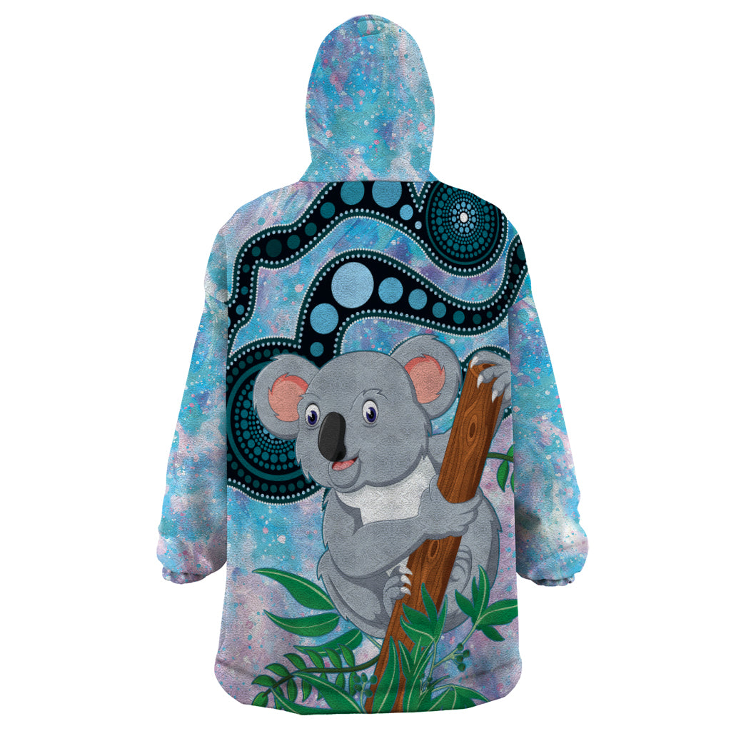 Australia Opal Koala Wearable Blanket Hoodie Aussie Aboriginal Art