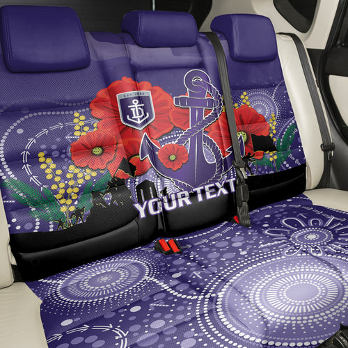 Custom Dockers Football ANZAC Back Car Seat Cover Gallipoli Camouflage With Poppies
