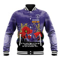 Custom Dockers Football ANZAC Baseball Jacket Gallipoli Camouflage With Poppies