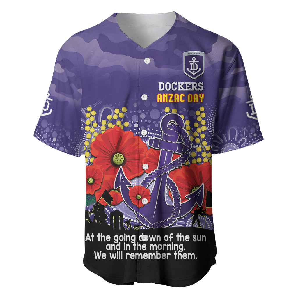 Custom Dockers Football ANZAC Baseball Jersey Gallipoli Camouflage With Poppies