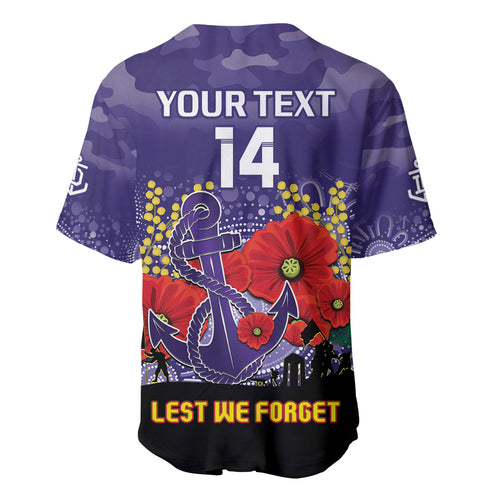 Custom Dockers Football ANZAC Baseball Jersey Gallipoli Camouflage With Poppies