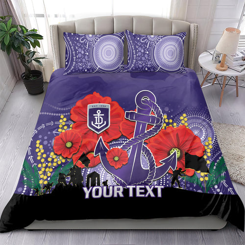 Custom Dockers Football ANZAC Bedding Set Gallipoli Camouflage With Poppies