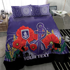 Custom Dockers Football ANZAC Bedding Set Gallipoli Camouflage With Poppies