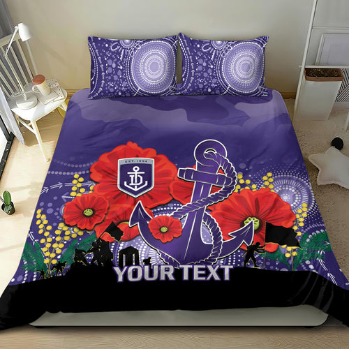 Custom Dockers Football ANZAC Bedding Set Gallipoli Camouflage With Poppies