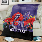 Custom Dockers Football ANZAC Blanket Gallipoli Camouflage With Poppies