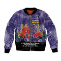 Custom Dockers Football ANZAC Bomber Jacket Gallipoli Camouflage With Poppies
