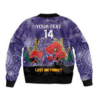 Custom Dockers Football ANZAC Bomber Jacket Gallipoli Camouflage With Poppies