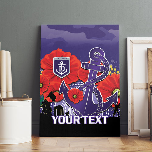 Custom Dockers Football ANZAC Canvas Wall Art Gallipoli Camouflage With Poppies