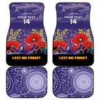Custom Dockers Football ANZAC Car Mats Gallipoli Camouflage With Poppies