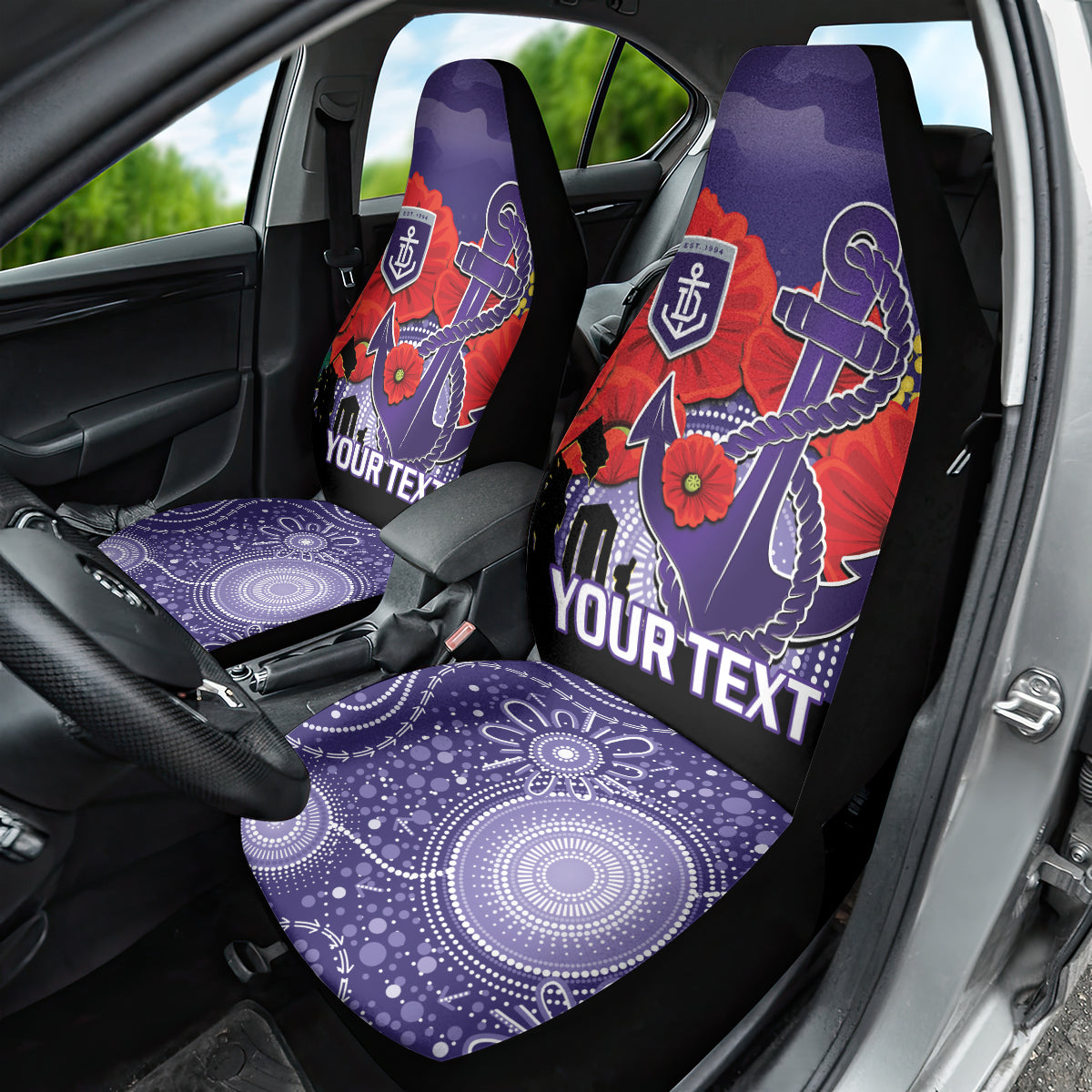 Custom Dockers Football ANZAC Car Seat Cover Gallipoli Camouflage With Poppies