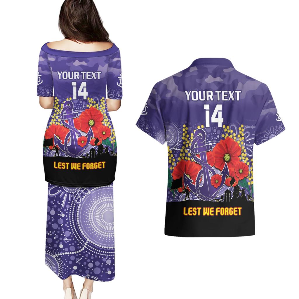 Custom Dockers Football ANZAC Couples Matching Puletasi and Hawaiian Shirt Gallipoli Camouflage With Poppies