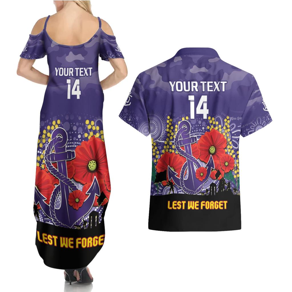 Custom Dockers Football ANZAC Couples Matching Summer Maxi Dress and Hawaiian Shirt Gallipoli Camouflage With Poppies